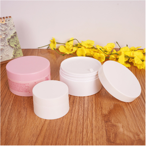 30ml White Matte PET Cream Jar Skin Care Body Lotion Container Custom Logo with Hand Pad