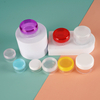 Colored Cover 10g 15g 20g Clear PETG Plastic Thick Wall Small Jars 