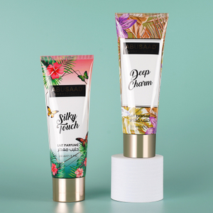 Wholesale 230ml 250mlglossy Customized Printing Cosmetic Packaging Tube Abl Aluminum Laminated Cream Tube With Press Top-cap