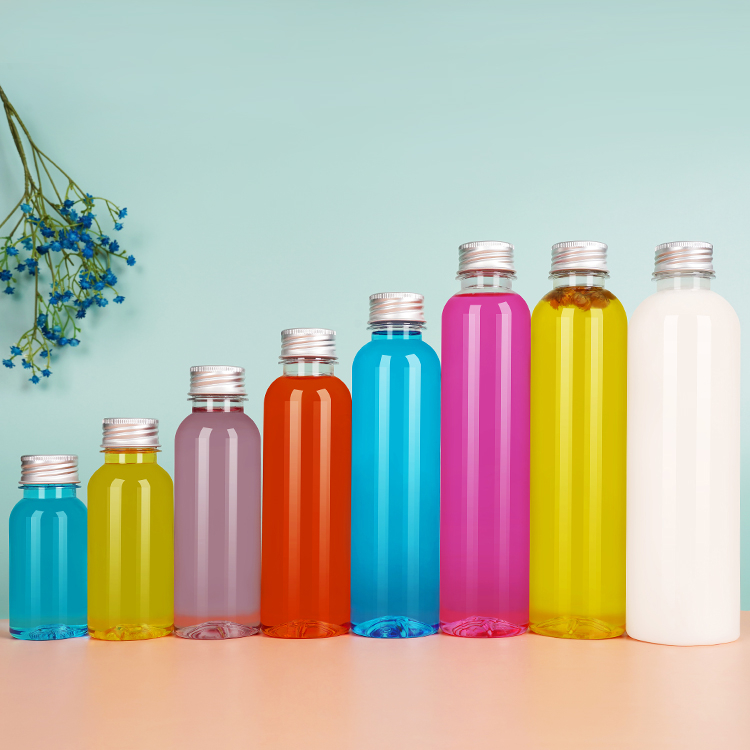 Aluminum Cap 400ml Plastic Juice Bottle for Oil