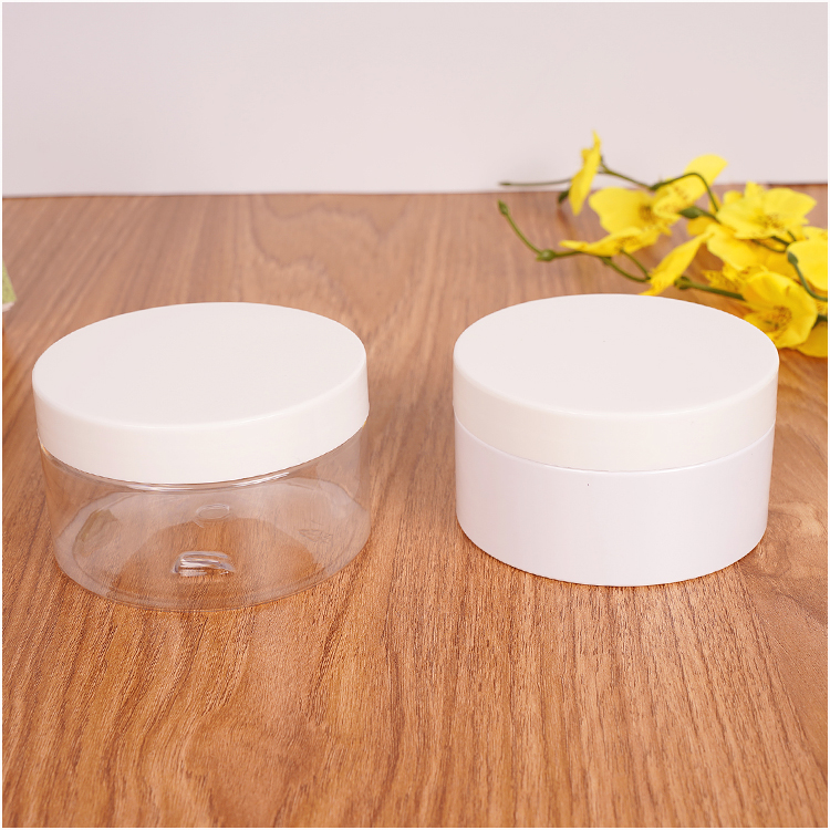 30ml White Matte PET Cream Jar Skin Care Body Lotion Container Custom Logo with Hand Pad