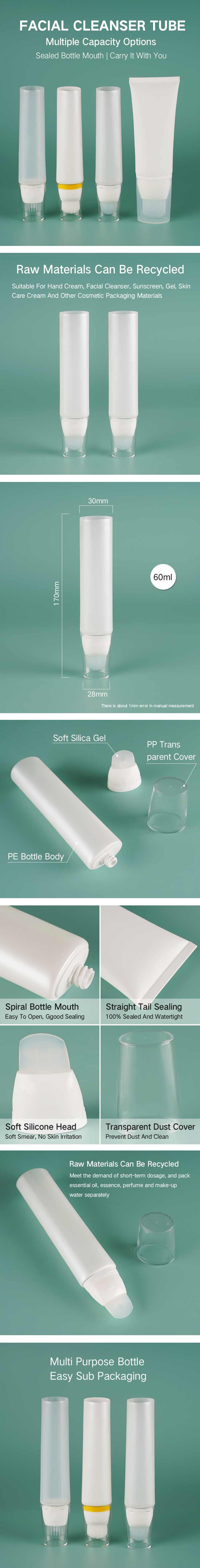 facial cleanser tube