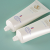 White Plastic PE Cosmetic Squeeze Printing Tube With Flip Cover