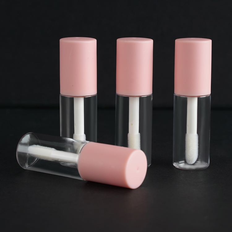 Pink White Black Lipgloss Tubes Brush Head Lip Gloss Tubes