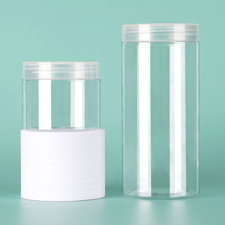 Portable PET Plastic Food Jar with Aluminun Cover