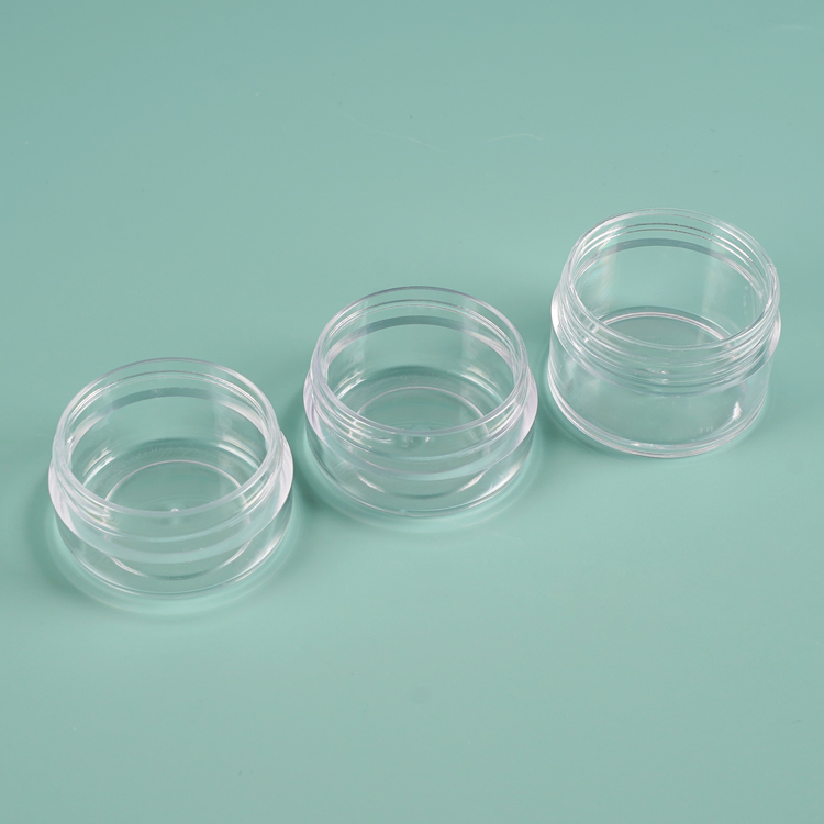 Colored Cover 10g 15g 20g Clear PETG Plastic Thick Wall Small Jars 