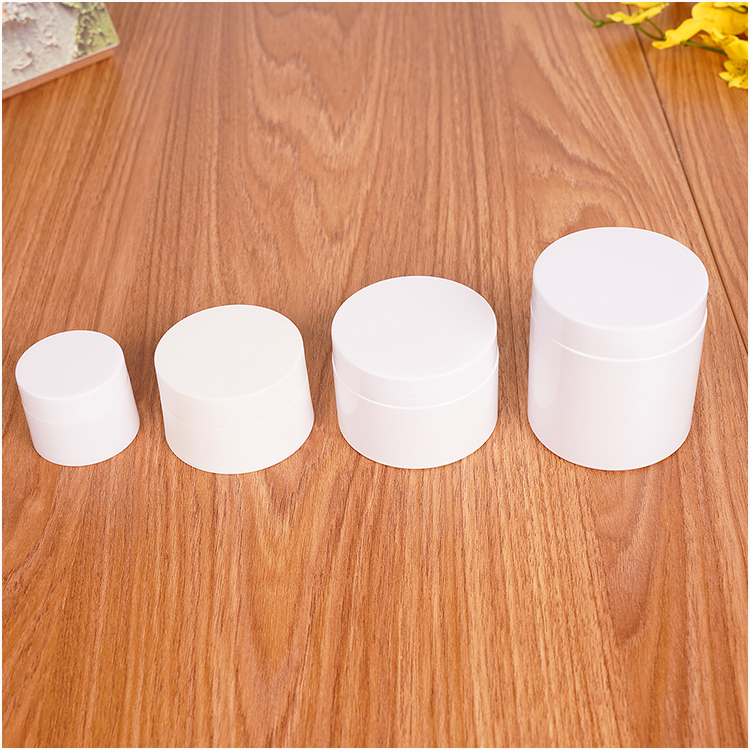 30ml White Matte PET Cream Jar Skin Care Body Lotion Container Custom Logo with Hand Pad