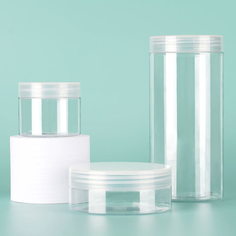 Portable PET Plastic Food Jar with Aluminun Cover