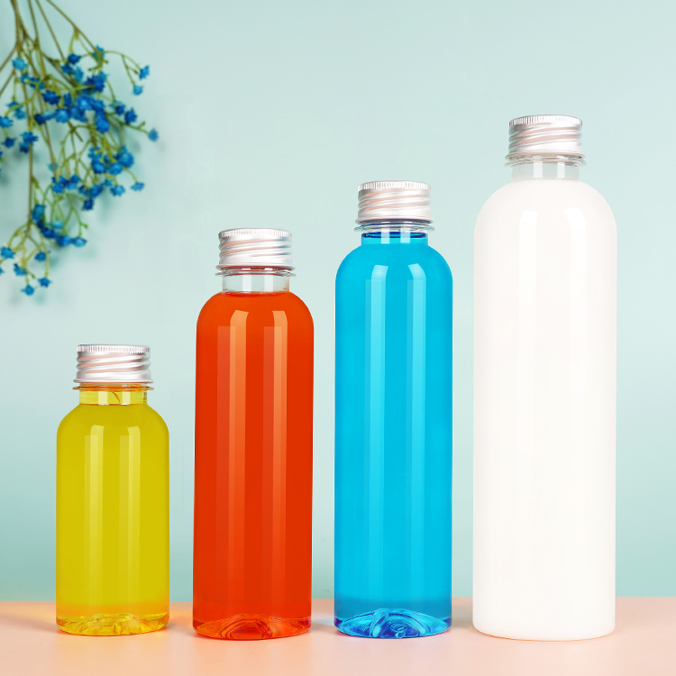 Aluminum Cap 400ml Plastic Juice Bottle for Oil