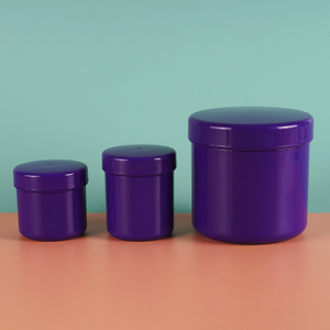 Large Capacity Purple PP Cream Jar Packing with Sealed Aluminum Film